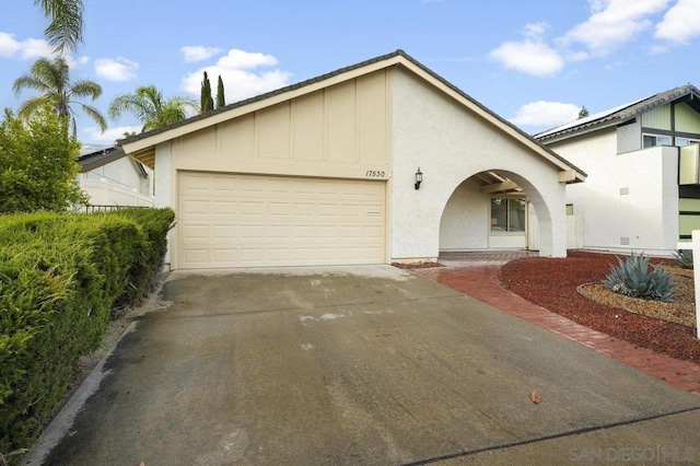 view of front of home featuring a garage