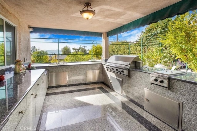 view of patio / terrace with grilling area and an outdoor kitchen