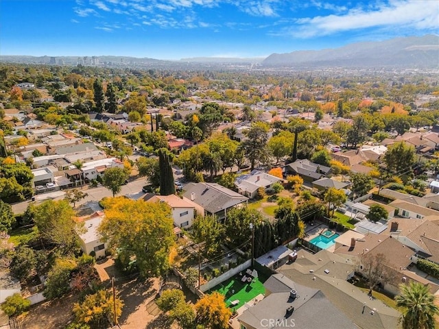 aerial view featuring a mountain view