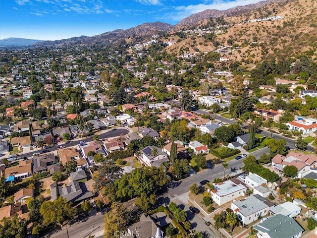 aerial view featuring a mountain view