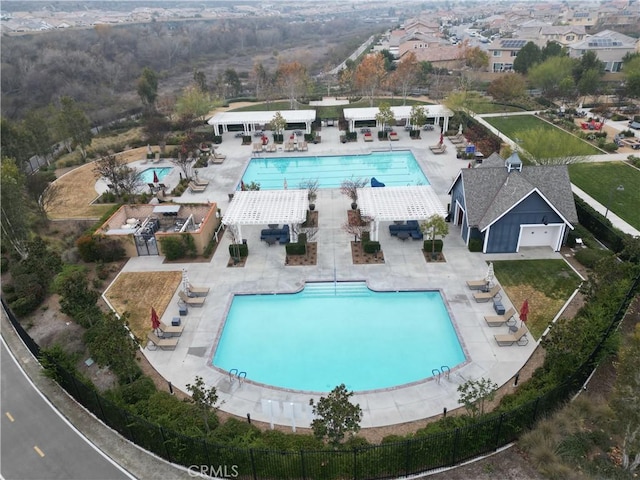 birds eye view of property