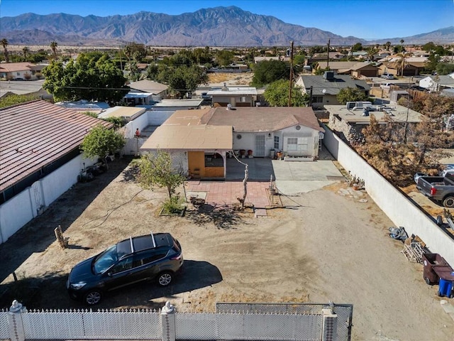 aerial view featuring a mountain view