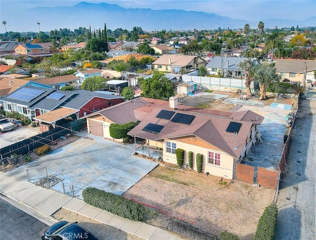 bird's eye view featuring a mountain view