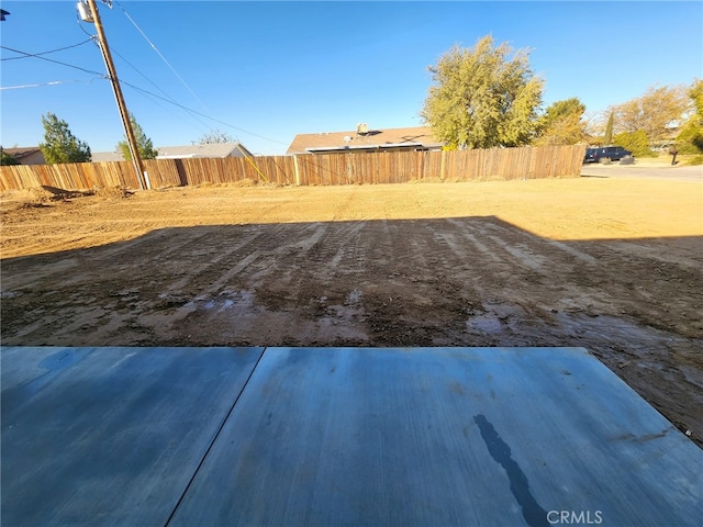 view of yard with a patio area