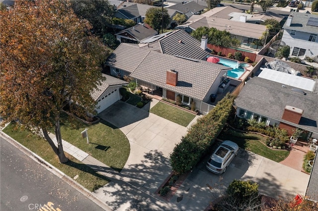 birds eye view of property