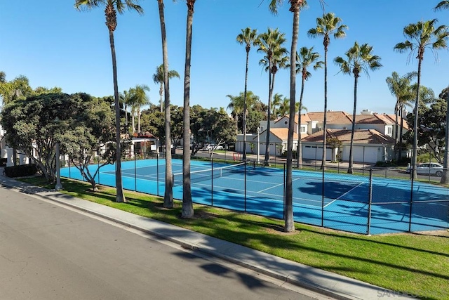 view of tennis court