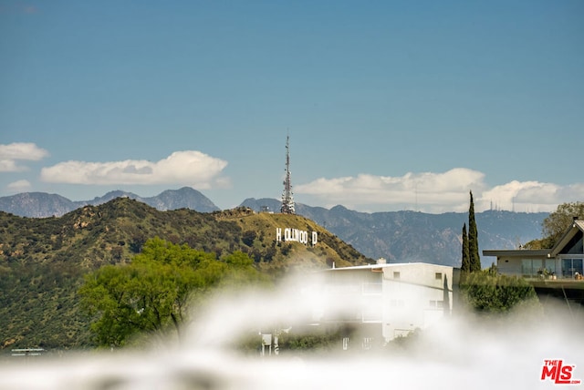 view of water feature with a mountain view