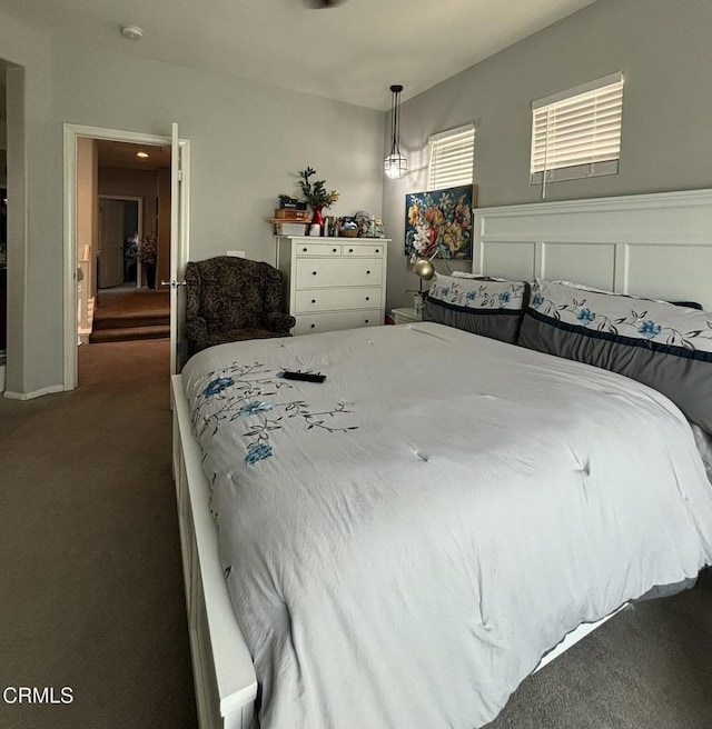 view of carpeted bedroom