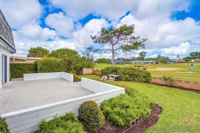 view of yard with a patio