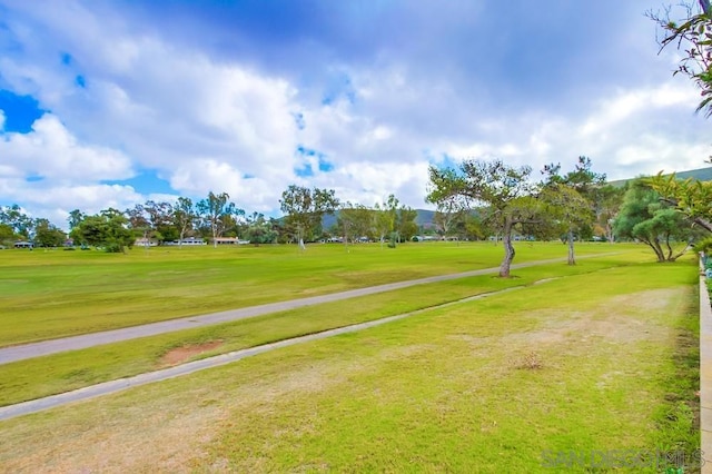 view of home's community with a lawn