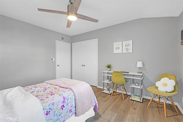 13621 Arcturus Ave, Gardena, CA 90249 - bedroom featuring wood finished floors and a ceiling fan