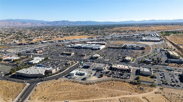 bird's eye view with a mountain view