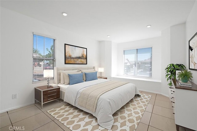 view of tiled bedroom