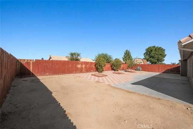 view of yard featuring a patio