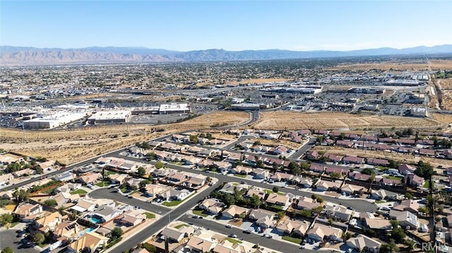 bird's eye view featuring a mountain view