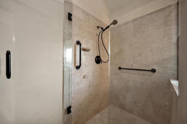 bathroom featuring walk in shower