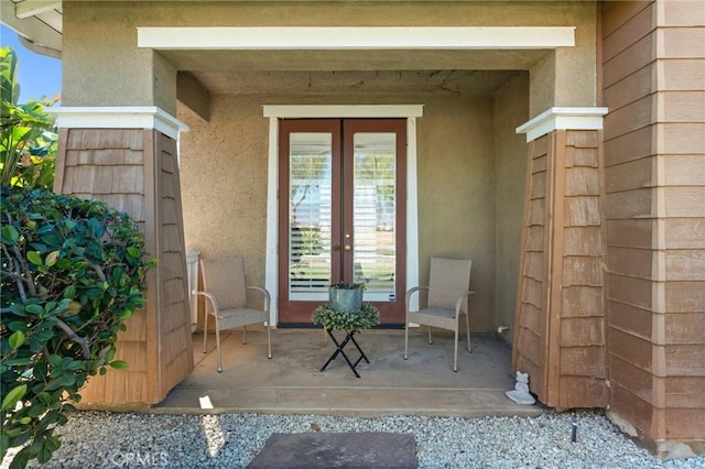 entrance to property with french doors