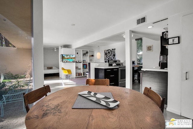 view of dining area