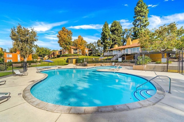 view of pool with a patio