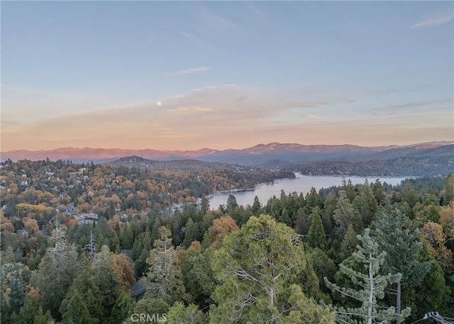 property view of mountains featuring a water view