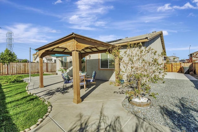 view of patio with a gazebo