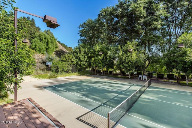 view of tennis court