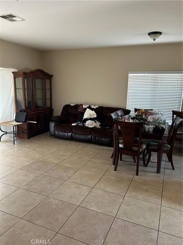 view of tiled dining space