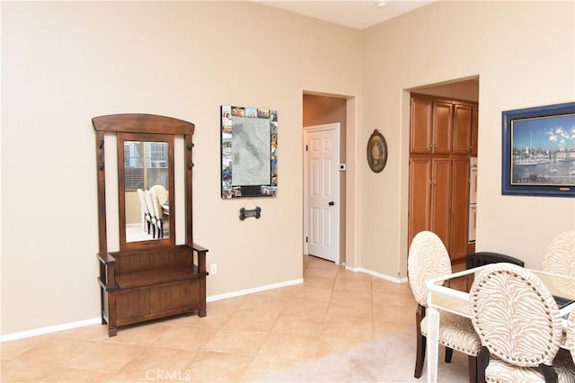 view of tiled dining area