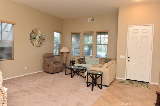 view of carpeted living room