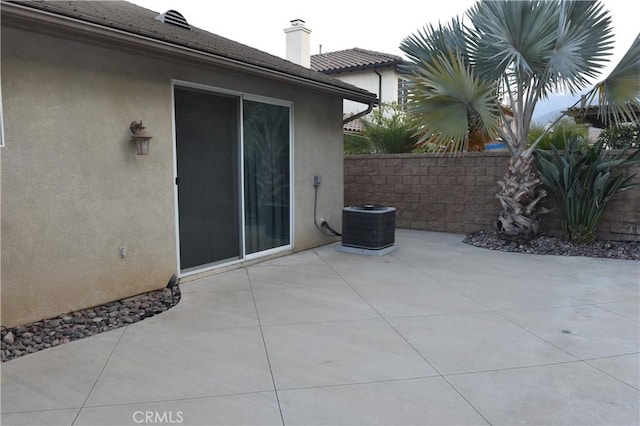 view of patio / terrace featuring central AC