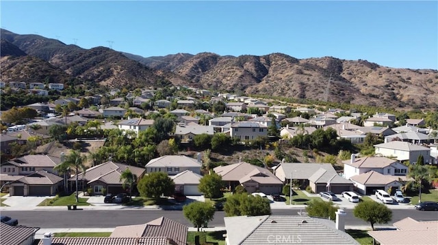 aerial view featuring a mountain view