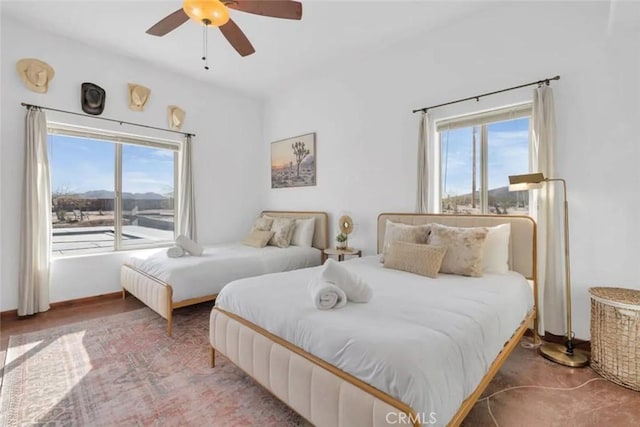 bedroom with ceiling fan