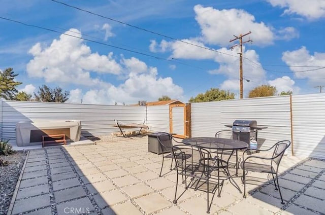 view of patio with grilling area