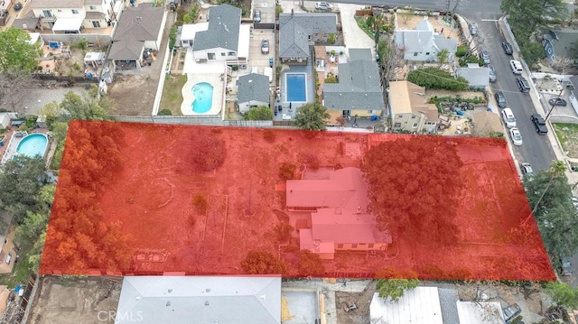 birds eye view of property featuring a residential view