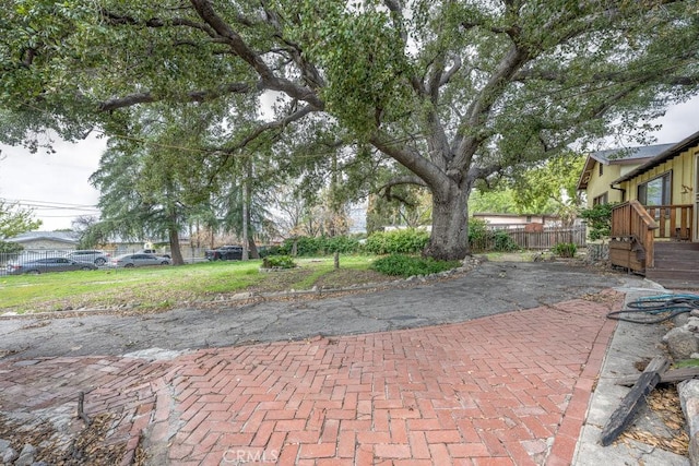 view of patio with fence