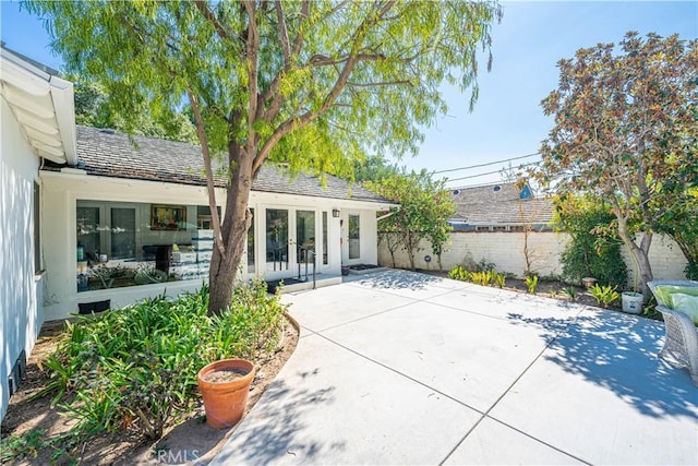 view of patio with french doors