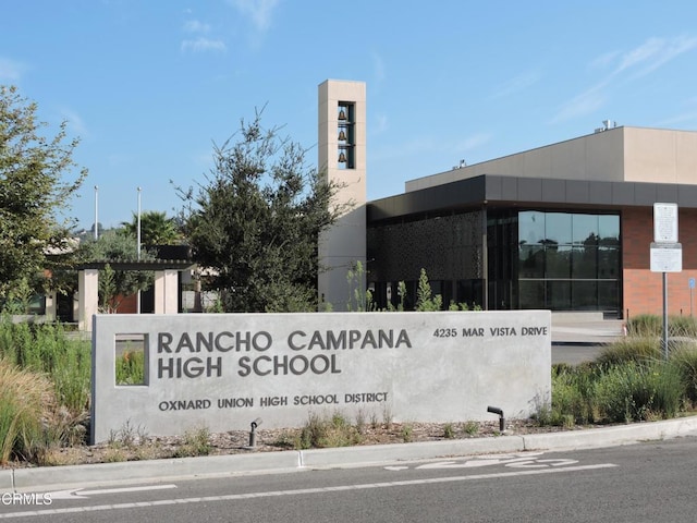 view of community sign