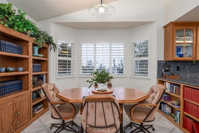 view of tiled dining room