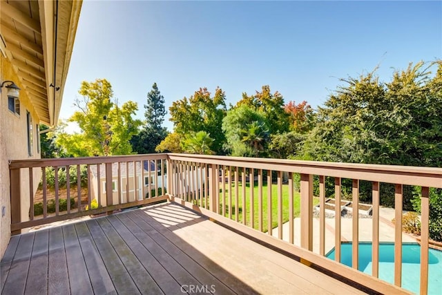 view of wooden terrace