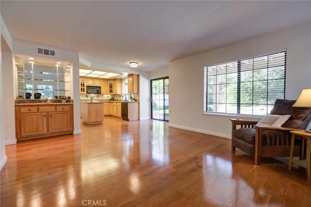 interior space with plenty of natural light and light wood-type flooring