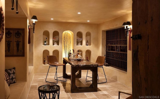 view of wine room