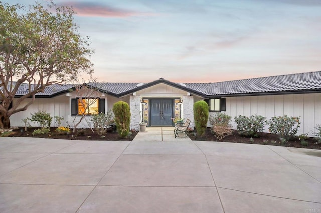 view of ranch-style home