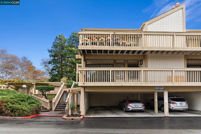 view of property with a carport