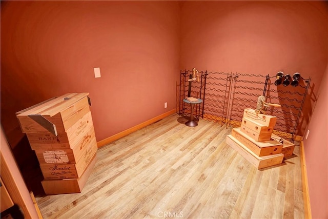 living area featuring light wood-type flooring