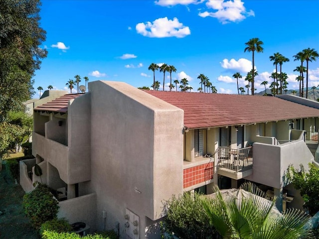 exterior space with a balcony