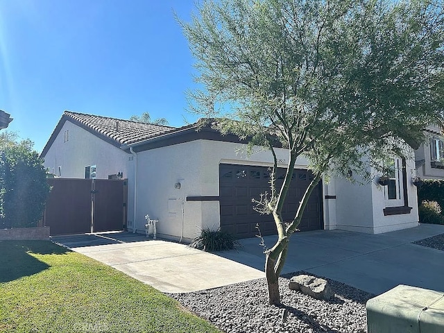 view of home's exterior featuring a garage