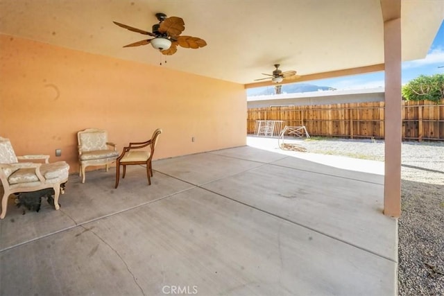 view of patio / terrace with ceiling fan