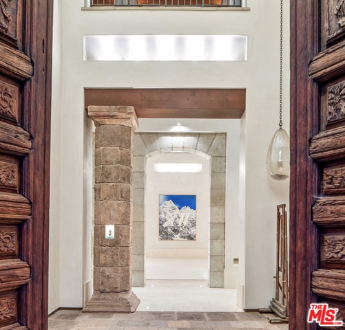 interior space featuring ornate columns