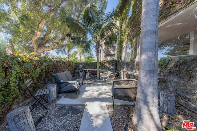 view of patio / terrace with an outdoor hangout area