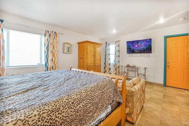 view of tiled bedroom